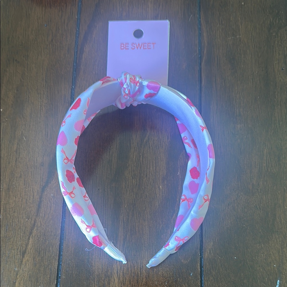 Pink Heart Kids Headband